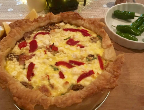 Bacon, Mushroom and Goat Cheese Cowboy Quiche
